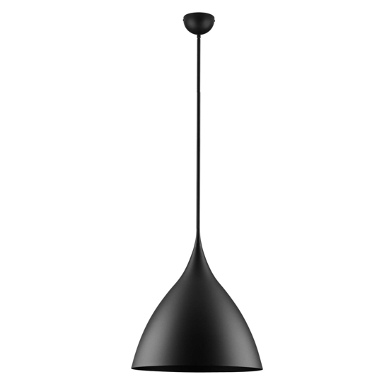 Lampadario cupola design nero per sala da pranzo cucina