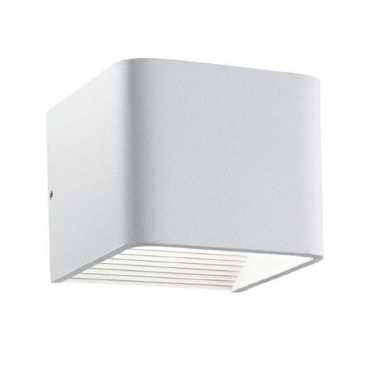 Click ap d10 ideal lux applique led 5,5w 3000k cubo bianco