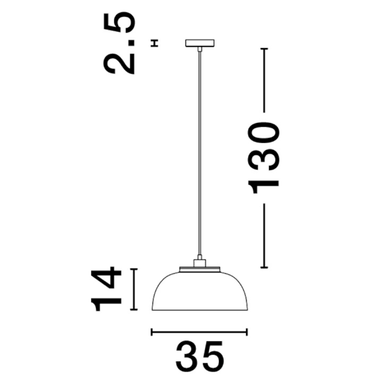 Lampadario per cucina cupola nero oro