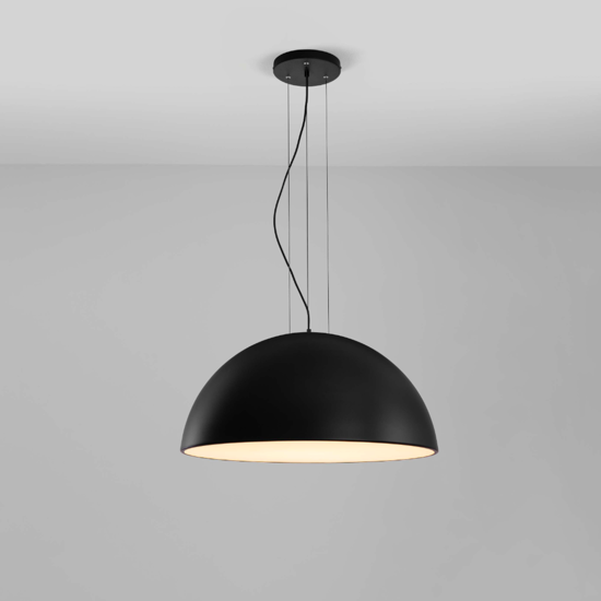 Lampadario cupola 70cm nero per cucina tavolo sala da pranzo