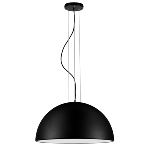 Lampadario 60cm per tavolo da cucina cupola metallo nero