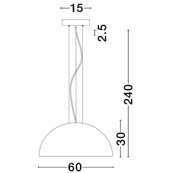 Lampadario 60cm per tavolo da cucina cupola metallo nero