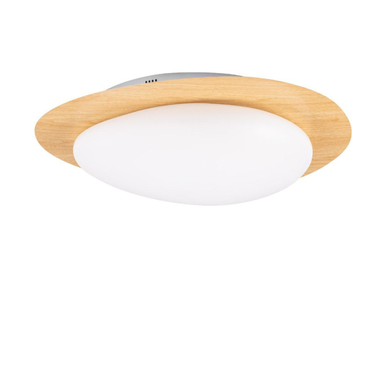 Plafoniera moderna 3000k per soggiorno colore legno 57cm