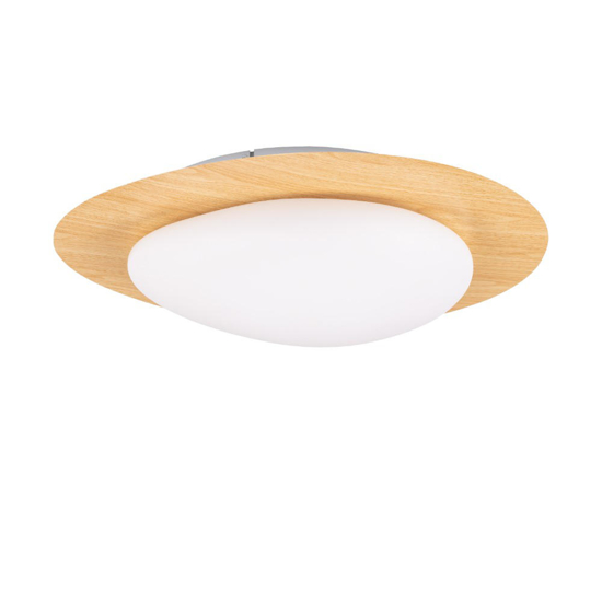 Plafoniera led dimmerabile 3000k colore legno 47cm