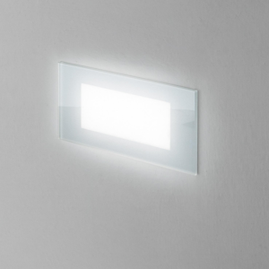 Segnapasso led vetronotte affralux 6w 3000k da incasso rettangolare ip65