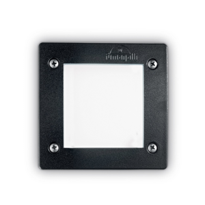 Ideal lux avenue segnapasso per esterni led da incasso parete quadrato nero ip66