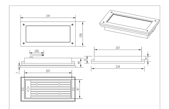 Segnapasso luce da esterno bianco led 9w 3000k ip44 fp