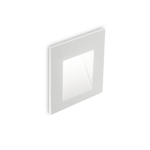 Ideal lux segnapasso a parete quadrato waldo led 4000k ip65 impermeabile bianco con driver