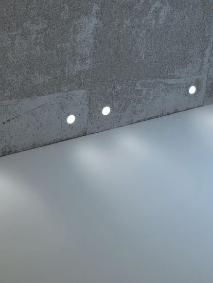 Faretto segnapasso led 3.5w 2700k da incasso parete gesso cristaly per scala