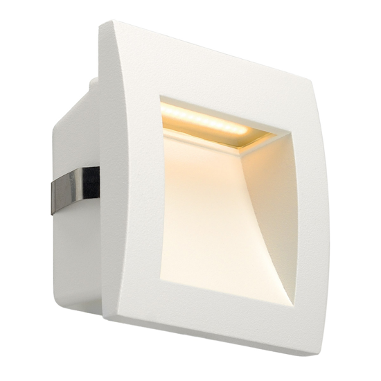 Segnapasso led per esterno 0,96w 3000k ip55 bianco incasso parete