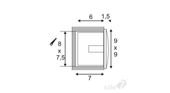 Segnapasso led per esterno 0,96w 3000k ip55 bianco incasso parete