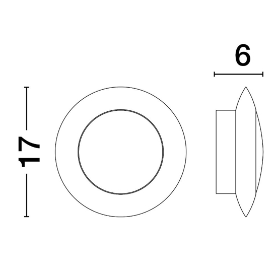 Applique dorata moderna disco per comodino camera da letto