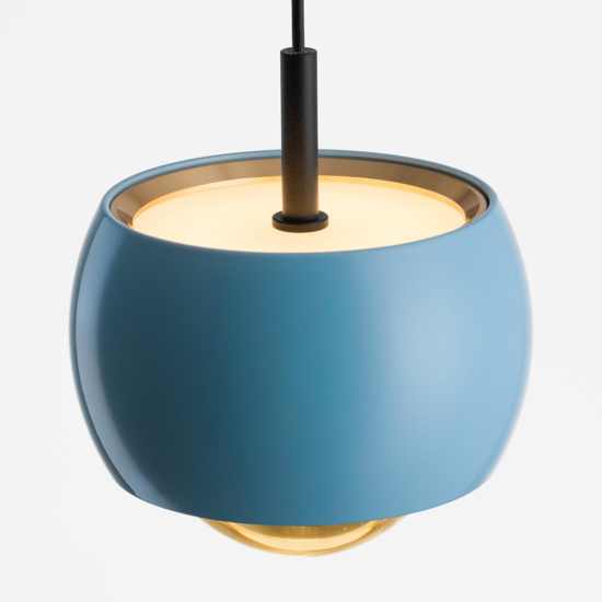 Lampada a sospensione sfera design celeste moderna