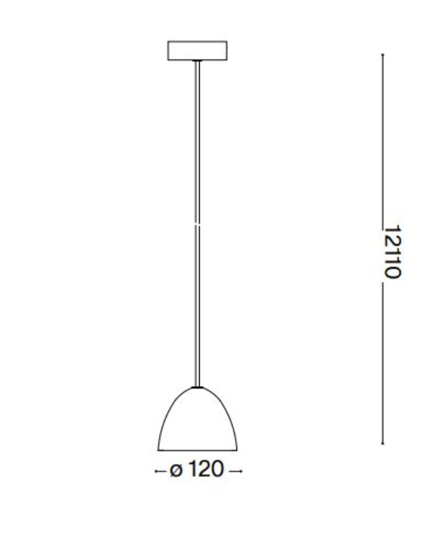 Oil-4 sp1 ideal lux lampada a sospensione cemento decentramento cavo 12mt