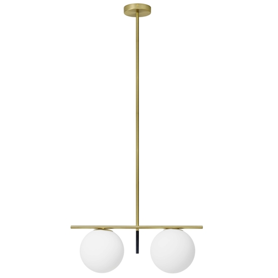 Lampadario jugen miloox oro ottone sfere vetro