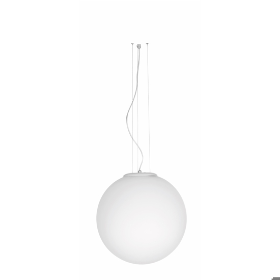 Lampadario particolare per soggiorno design sfera bianca vetro area ondaluce