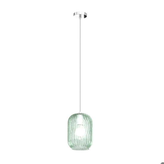 Lampada a sospensione verde toplight tender per isola cucina