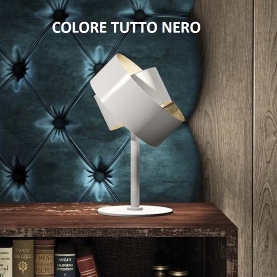 Abat jour da comodino nero da camera da letto pura marchetti illuminazione