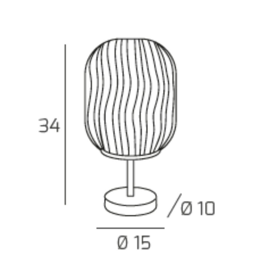 Abat-jour da comodino moderna toplight tender cromo