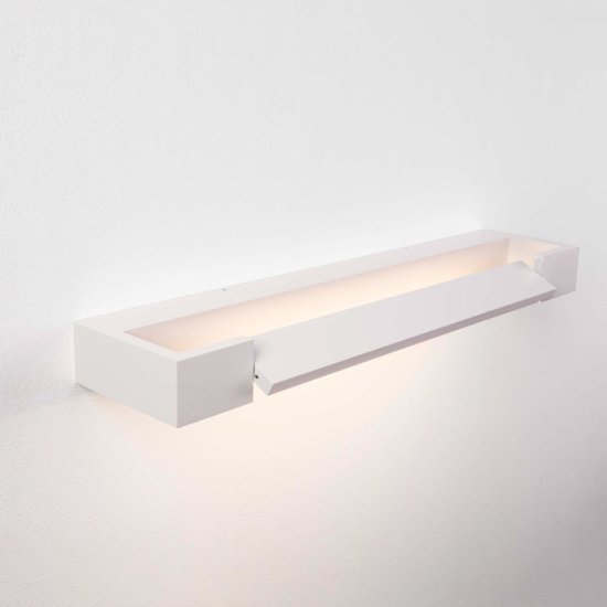 Applique bianco orientabile per specchio da bagno led 12w 3000k