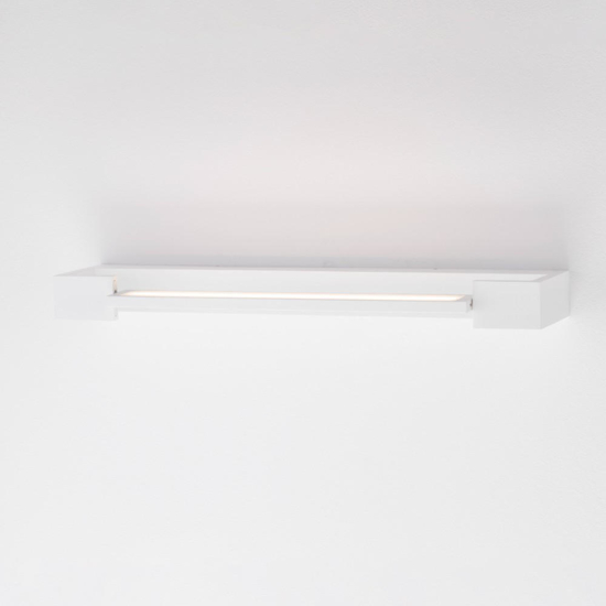 Applique bianco orientabile per specchio da bagno led 12w 3000k