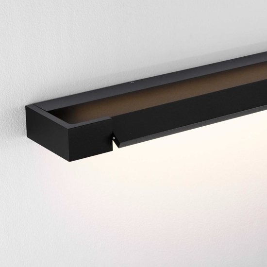 Applique nero orientabile per specchio da bagno led 17w 3000k