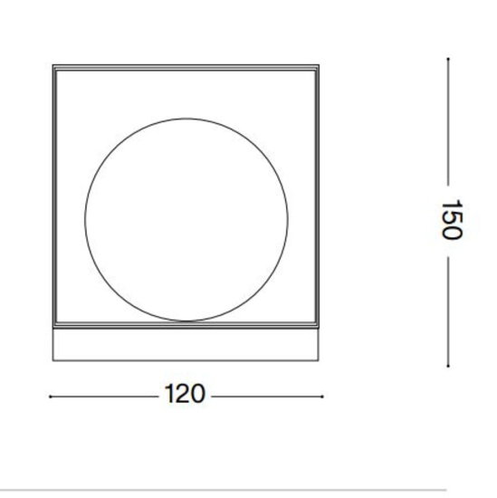 Ideal lux lingotto tl1 small abat jour per comodini camera da letto albergo ottone