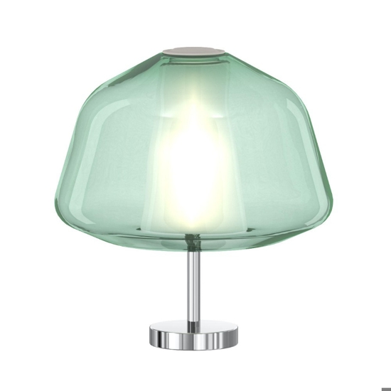 Abatjour da comodino toplight vetro verde design moderna