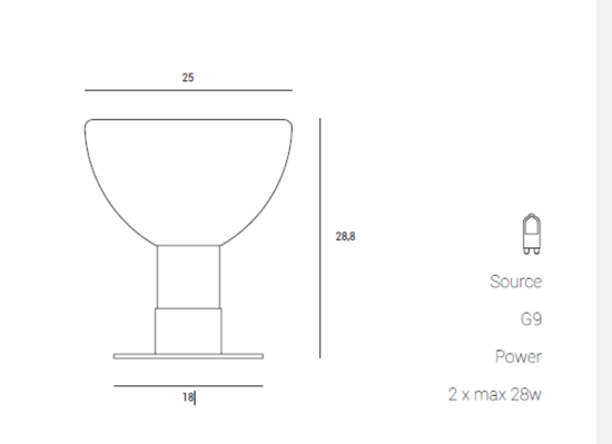 Miloox plato lampada da tavolo nera moderna dimmerabile vetro bicolore