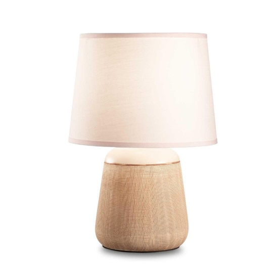 Lampada da tavolo kali&apos;-2 tl1 ideal lux ceramica paralume rosa chiaro