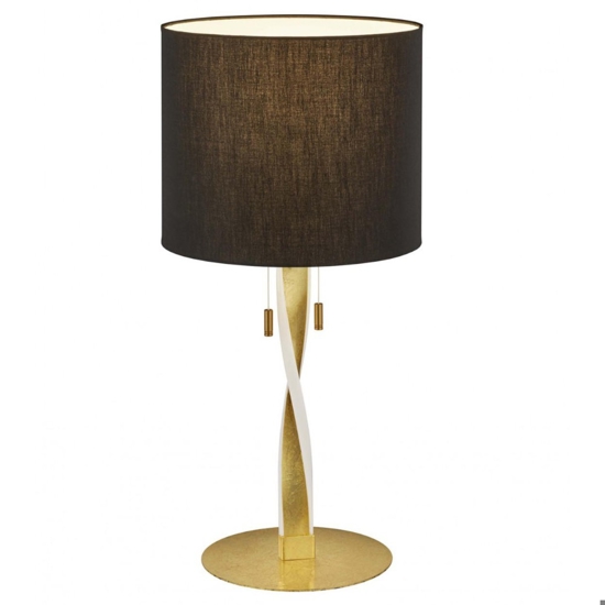 Lampada da tavolo design moderna oro nero