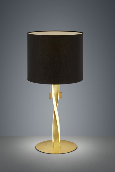 Lampada da tavolo design moderna oro nero