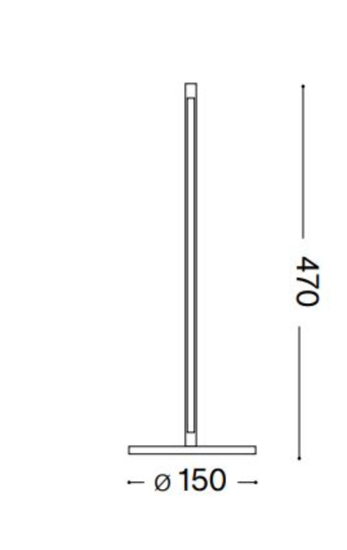 Ideal lux filo tl lampada da tavolo bianca led 10w 3000k design