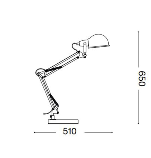 Johnny tl1 ideal lux lampada da tavolo ottone orientabile e14