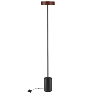 Piantana finitura colore legno base nera led 3000k moderna