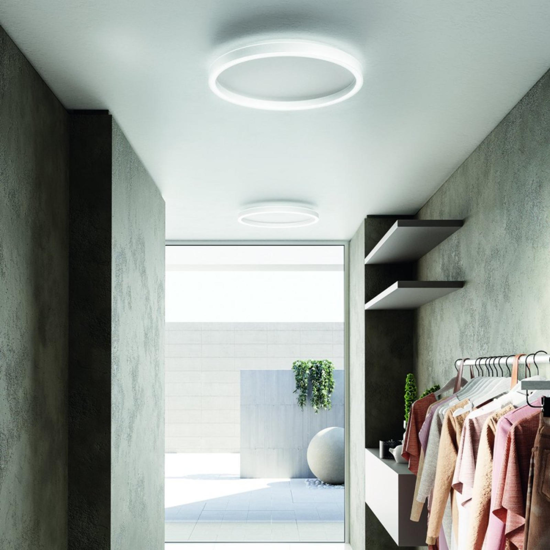 Gea luce aela p-p bianco plafoniera moderna 30w-6w 3000k 4000k