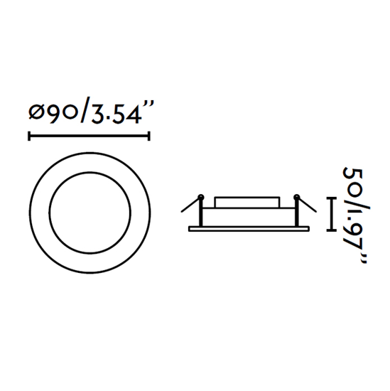 Faretto da incasso bagno doccia cob 6w 3000k ip44