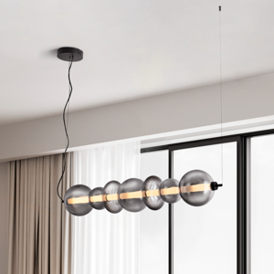 Lampadario elegante orizzontale per soggiorno moderno