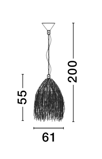 Lampadario rustico per camera da letto effetto legno