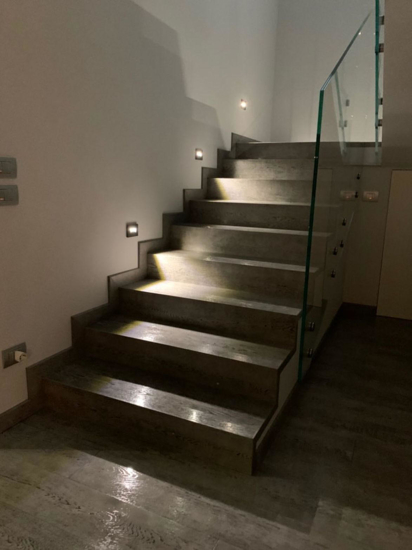 Segnapasso da incasso led 2w 4000k ip65 per cassetta 503 220-240v corten per esterno