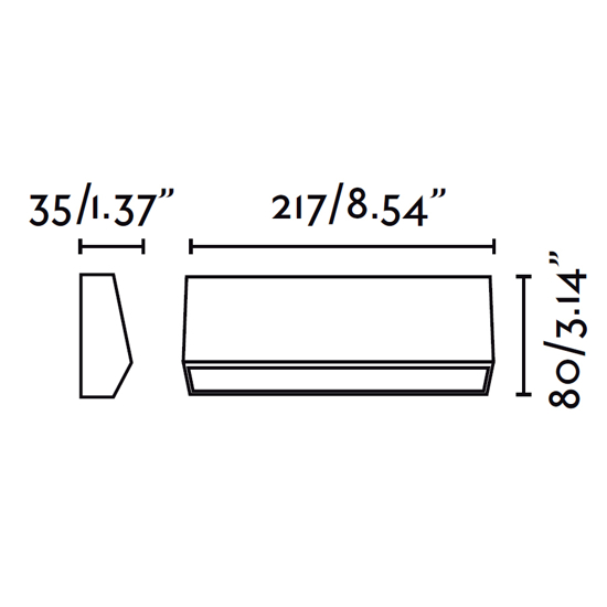 Segnapasso da parete per esterno antracite led 4w 3000k ip65 senza incasso