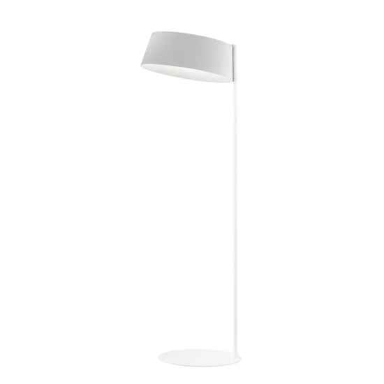 Lampada da terra bianca design moderno led 36w 3000k piantana oxygen stilnovo