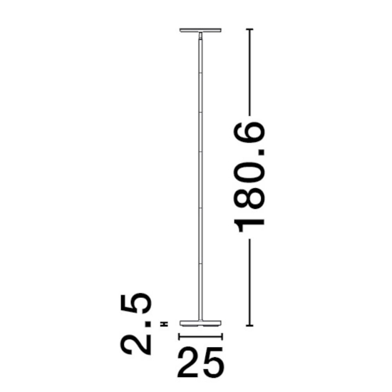 Piantana bianca led 30w 3000k parabola orientabile dimmerabile