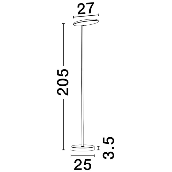 Lampada da terra led piantana bianca dimmerabile orientabile 3000k