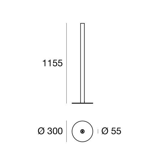 Birba linea light lampada da terra cilindrica e27 design moderno