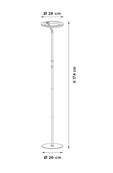 Lampada da terra piantana oro ottone led 2700k