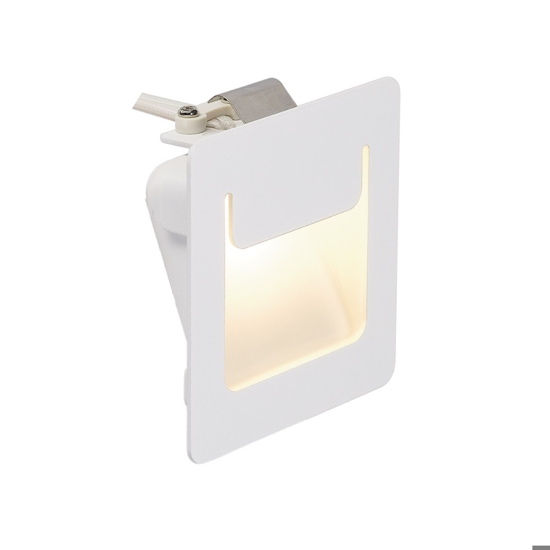 Segnapasso quadrato led bianco 3,6w 3000k da incasso parete per interno