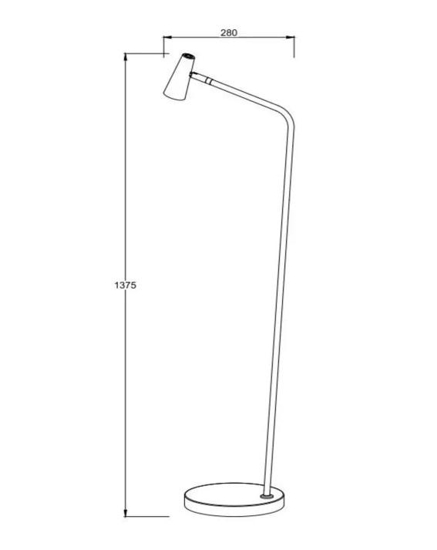 Lampada da terra portatile nera led dimmerabile ricaricabile