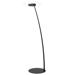 Antigua nera fl linea light piantana moderna led 3000k dimmerabile