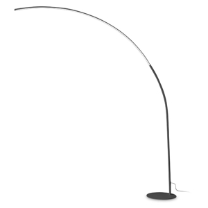 Comet pt ideal lux piantana ad arco led 30w 3000k dimmerabile nera